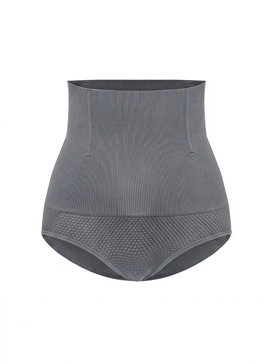 SHAPORA 女款純色高腰日常穿著塑形內褲 - 灰色 - 查看 1