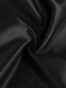 Viva Relle Plus Size Long Sleeve French Lapel Design Jacket And Long Skirt Suit Set - Black - View 7