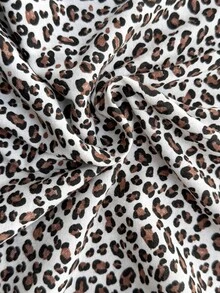 SHEIN %100 Cotton Women 2 Pcs Sleeveless Leopard Heart Cartoon Patterned Sleep Top + Elastic Waist Relaxed - Multicolor - View 5