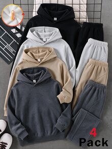 SHEIN Kids 3PCS Tween Boys Sweatpants Winter - Multicolor - View 3