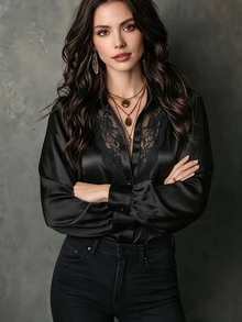 RosyDaze New Long Sleeve Shirt - Black - View 4