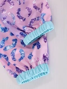 SHEIN 青少年女孩亮片豹紋拼色夾克外套與長褲休閒 Y2K 風格秋冬運動套裝 - 彩色 - 查看 6