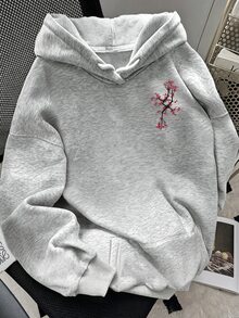 Resyla 女款字母印花長袖休閒寬鬆衛衣 - 深灰色 - 查看 2
