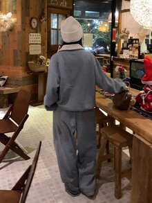 DAZY Women's Casual Korean Style Long Sleeve Sweatshirt And Loose Pants 2 Pieces Set - Blue - View 2