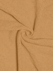 SHEIN PariChic 女款純色蝙蝠袖不對稱下擺針織衫 - 鏽棕色 - 查看 6