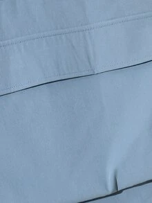 SHEIN 兒童青少年男孩休閒連帽半拉鍊口袋寬鬆版型套頭梭織純色中磅數外套，適合日常穿著、度假、旅行、運動，春夏季秋冬四季皆宜 - 霧霾藍 - 查看 6