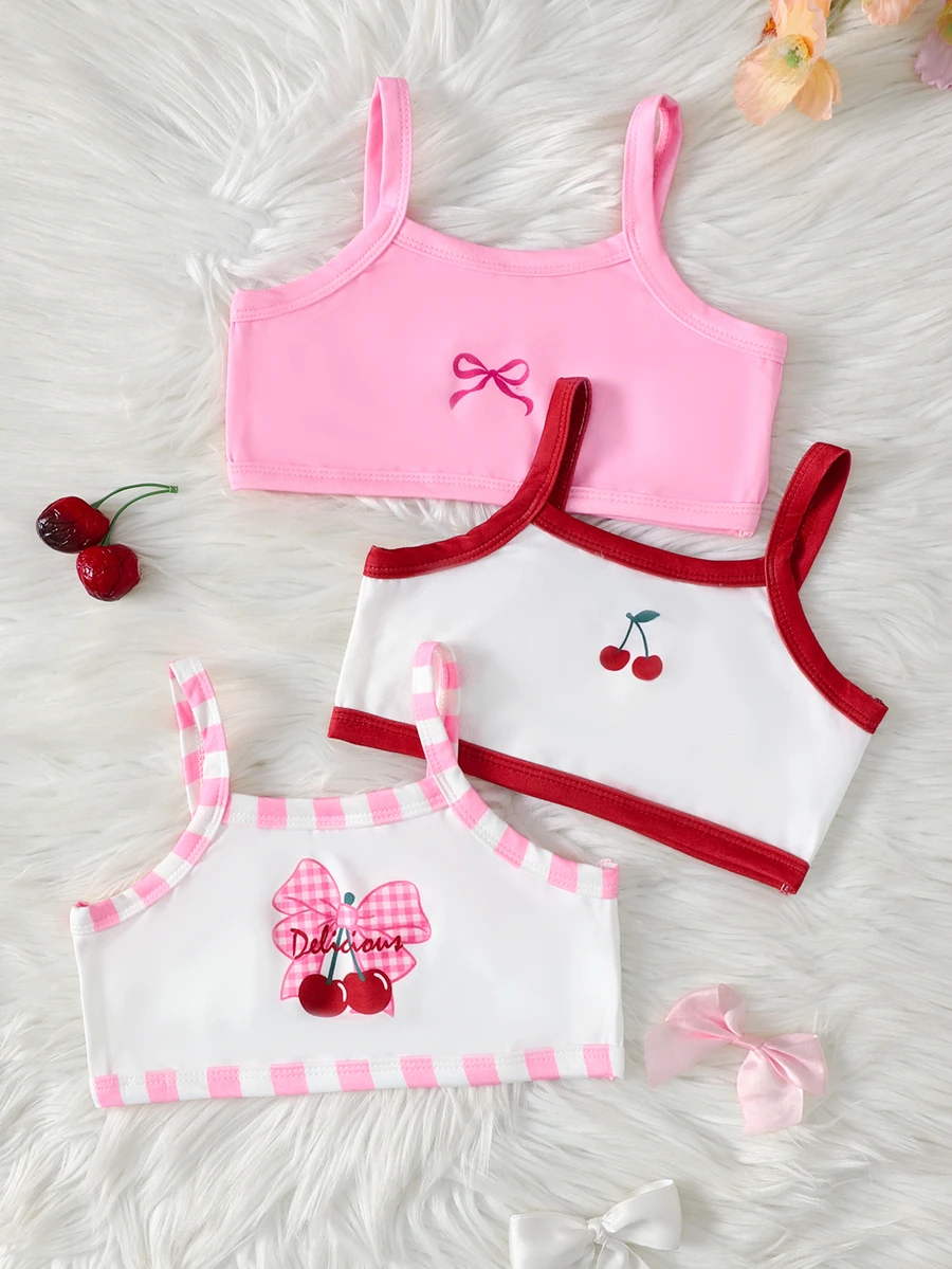 SHEIN 3件裝少女內搭背心 - 彩色 - 查看 1