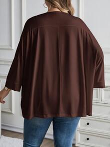 SHEIN CURVE+ 2PCS Plus Size T-Shirts Fall - Multicolor - View 7