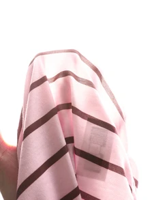SHEIN 青少年女孩秋冬款簡約條紋印花套頭上衣百搭上衣 - 彩色 - 查看 6