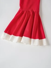 THE POWERPUFF GIRLS X SHEIN Tween Girl Crew Neck Long Sleeve Top And Flare Pants Loungewear - Red and White - View 7
