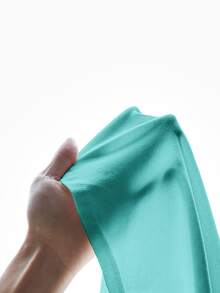 SHEIN BASICS 1件女款純色修身休閒細肩帶背心上衣 白色上衣 - 薄荷綠 - 查看 8