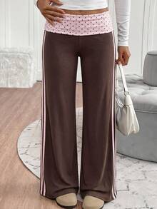 SHEIN Tween Girls Tween Girl Casual Straight Leg Sweatpants Leopard Print Versatile Outfit Suitable For Daily Commute, Gathering, - Multicolor - View 3