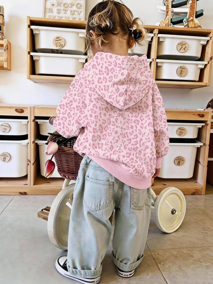 Áo nỉ hoodie bé gái phong cách tối giản thường ngày, chất mềm, tay dài vai trễ - Nhiều màu - Xem 1
