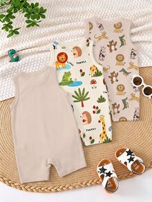 3PCS Baby Boys Rompers - Multicolor - View 3