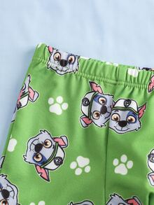 SHEIN | PAW Patrol Young Boy Cartoon Print Tank Top And Boxer Briefs Set - Green - View 8