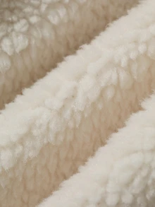 DAZY Infant/Toddler (Girl) Round Neck Solid Color Autumn/Winter Long Sleeve Fleece Sweatshirt Set - White - View 10