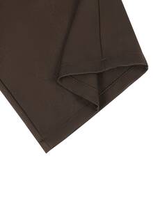 SLATEMANN Men's Black Long Pants, Fashionable Dress Pants, Minimalist Loose Casual Trousers - Coffee Brown - View 7