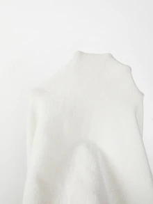 SHEIN Franclia Suéter de punto de cuello redondo con patrón de árbol de Navidad para mujer, decoración de pompones, manga larga, estilo pullover para otoño e invierno - Multicolor - Ver 4
