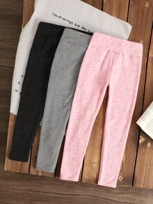 SHEIN 少女 3件組 冬季緊身褲 - 彩色 - 查看 2
