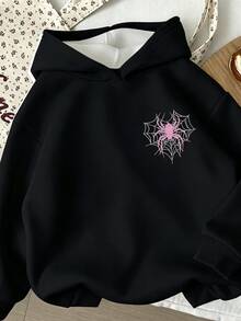 Setelan 2 Potong untuk Remaja Perempuan: Sweatshirt Lengan Panjang Berkerudung Nyaman dan Legging, Cocok untuk Musim Gugur/Musim Dingin - Putih - View 6