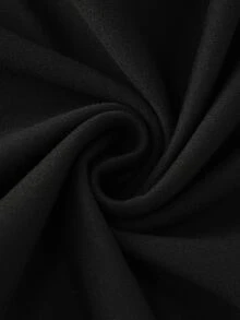 valorelle valorelle Women's Autumn Black Versatile Fashion Zipper Cold Shoulder Long Sleeve Short Dress - Black - View 3
