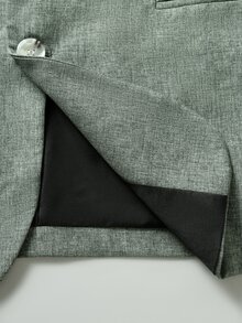 Manfinity Mode Men's Notch Lapel Casual Versatile Commute Travel Blazer - Dark Green - View 4