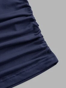 SHEIN EZwear 3件組女款素色圓領T恤 - 彩色 - 查看 8