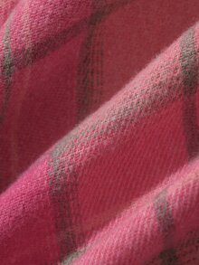 DAZY 2pcs/Set Sweet Plaid Loose Long Sleeve Long Pants Pajama Set For Women - Pink - View 6