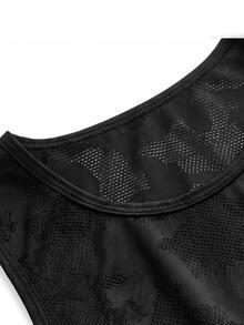 SHEIN Cheerettes 女款圓領休閒日常旅行運動T恤 - 黑色 - 查看 7