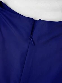 SHEIN Clasi 女款純色立領百褶上衣與魚尾裙優雅兩件套 - 彩色 - 查看 8