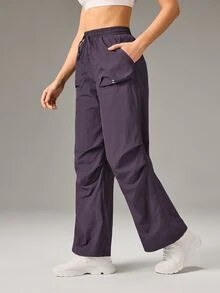 OutZeal Celana Panjang Wanita Polos Kasual Serbaguna untuk Perjalanan Sehari-hari - Bold Plum - View 9