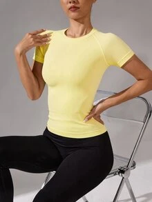 SHEIN Velisys Seamless Women Sports Tees Tanks - Multicolor - View 7