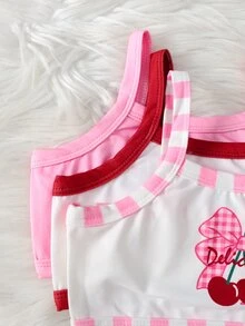 SHEIN 3件裝少女內搭背心 - 彩色 - 查看 4