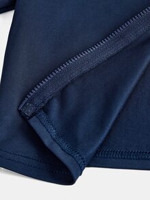 SHEIN NovaGlow Tween Girl Sporty Casual Daily Knit Solid Color Cardigan Jacket & Flared Long Pants Set - Navy Blue - View 7