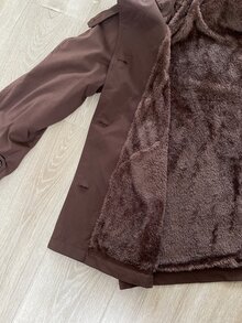 Easowa Women's Solid Color Casual Versatile Daily Travel Trench Coat Jacket - Brown - View 7