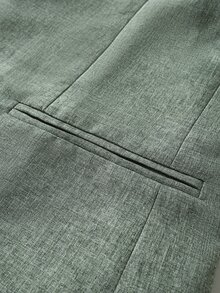 Manfinity Mode Men's Notch Lapel Casual Versatile Commute Travel Blazer - Dark Green - View 6