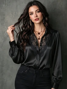 RosyDaze New Long Sleeve Shirt - Black - View 6