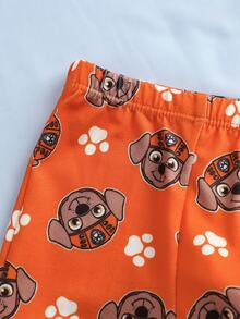 SHEIN | PAW Patrol Young Boy Cartoon Print Tank Top And Boxer Briefs Set - Orange - View 8