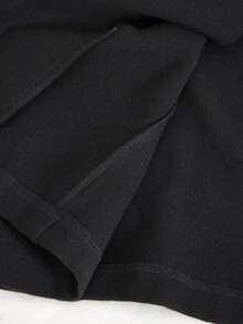 Maija Women's Solid Color Airplane Buckle Placket Long Sleeve Loose Regular Fit Jacket - Black - View 7