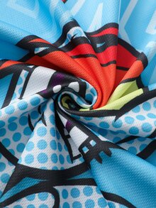 My Little Pony X SHEIN Men's V-Neck Raglan Short Sleeve Casual T-Shirt G4 - Blue - View 7
