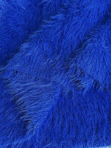 Maweii Plus Size Women's Mink Fur Texture Ultra Short Fashion Sweater Vest - Blue - View 7