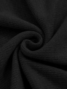 Lacomfia Plus Size Minimalist Fashion Hollow Out Pullover Sweater For Daily Wear - Black - View 6