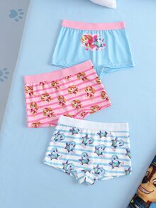 SHEIN | PAW Patrol Young Girl Cartoon Print Casual Daily Hipster Panties - Blue - View 3