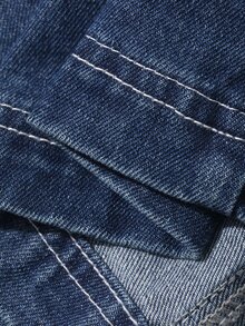 DAZY Women's Blazer Style Casual Denim Jacket - Medium Wash - View 7