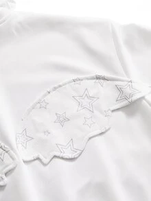 Sweetness Women's Autumn/Winter Cute Anime Print White Hooded Sweatshirt - White - View 3