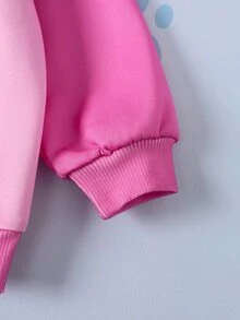 SHEIN | PAW Patrol Young Girl Cartoon Print Long Sleeve Sweatshirt - Pink - View 6