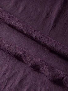 EMERY ROSE 女款白色彈性腰直筒蕾絲拼接休閒長褲 - Bold Plum - 查看 3