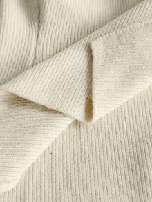 Elenzga Plus Size Women's Solid Color Single-Breasted Casual Daily Cardigan - Beige - View 6