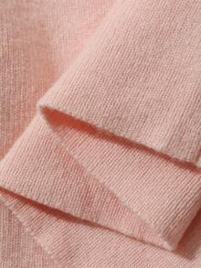 Strévra Women's Solid Color Casual Versatile Daily Wear Cardigan - Pink - View 7
