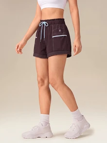 OutZeal Women Sports Shorts Hiking Camping Running Water-Resistant Elastic Waist With Pockets Summer Shorts - Bold Plum - View 7